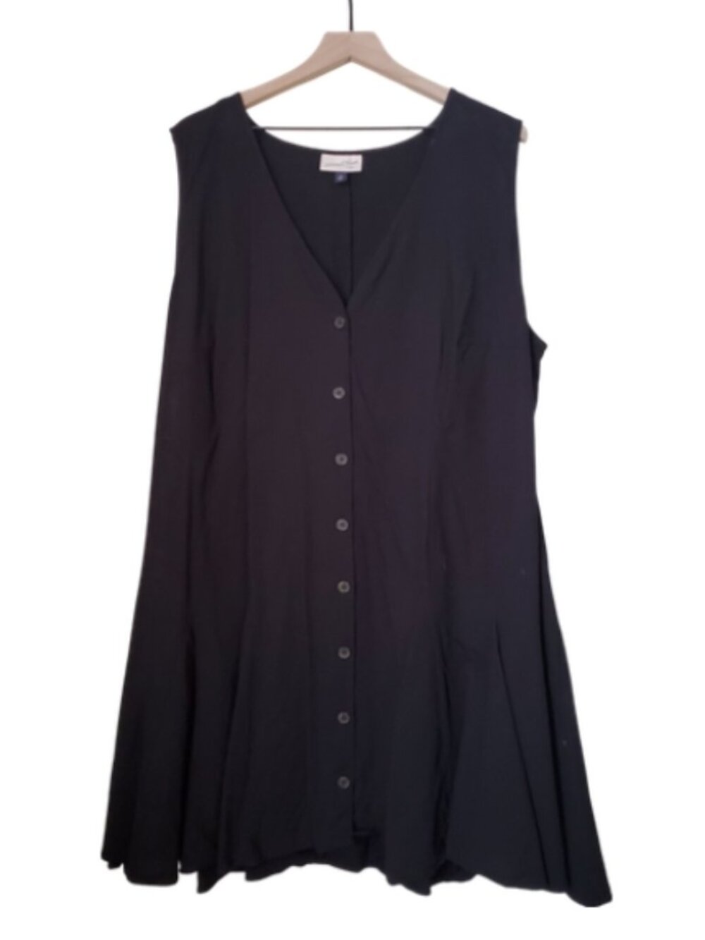 Black button up dress